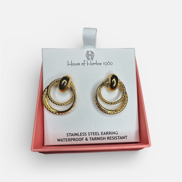 House of Harlow 1960 double hoop earrings vintage-inspired \